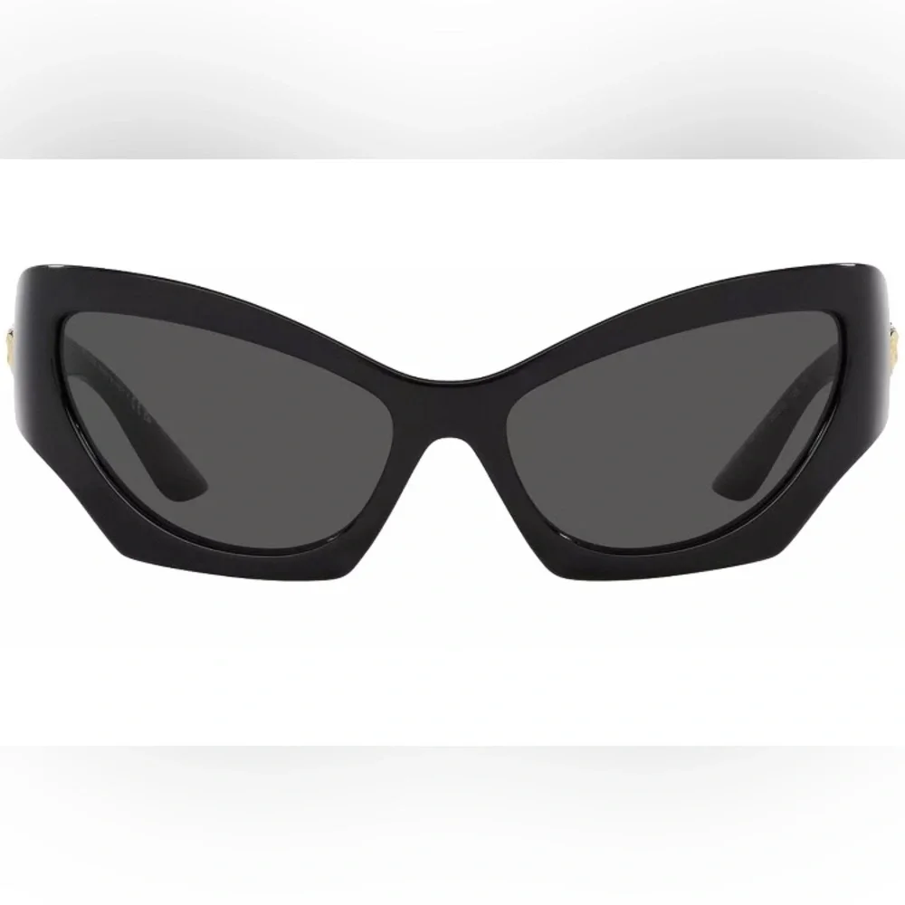 Versace Medusa RUNWAY Women's Black Cat-Eye Sunglasses New